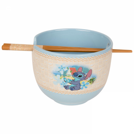 Disney Stitch Noodles Please Ramen Bowl with Chopsticks